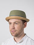 Шляпа STETSON арт. 1698509 PORK PIE TOYO (оливковый / бежевый)